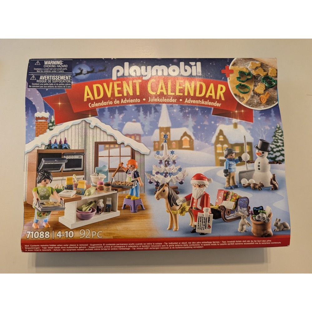 Playmobil Advent Calendar Kids 71088 Christmas Baking 92pc Holiday Toy Set